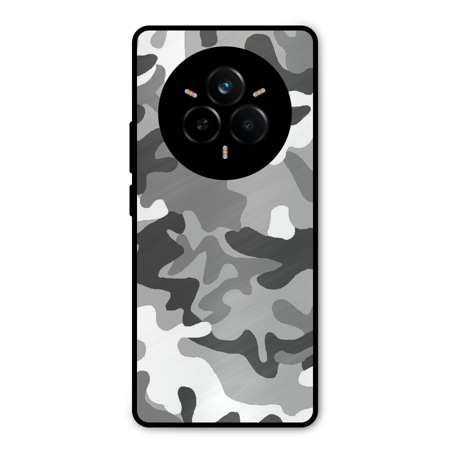 Grey Military Metal Back Case for Realme 14 Pro