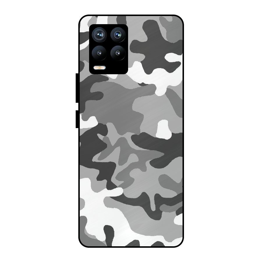 Grey Military Metal Back Case for Realme 8 Pro