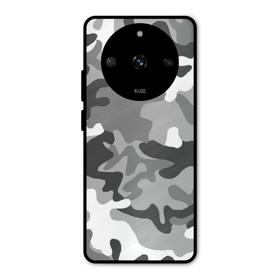 Grey Military Metal Back Case for Realme Narzo 60 5G