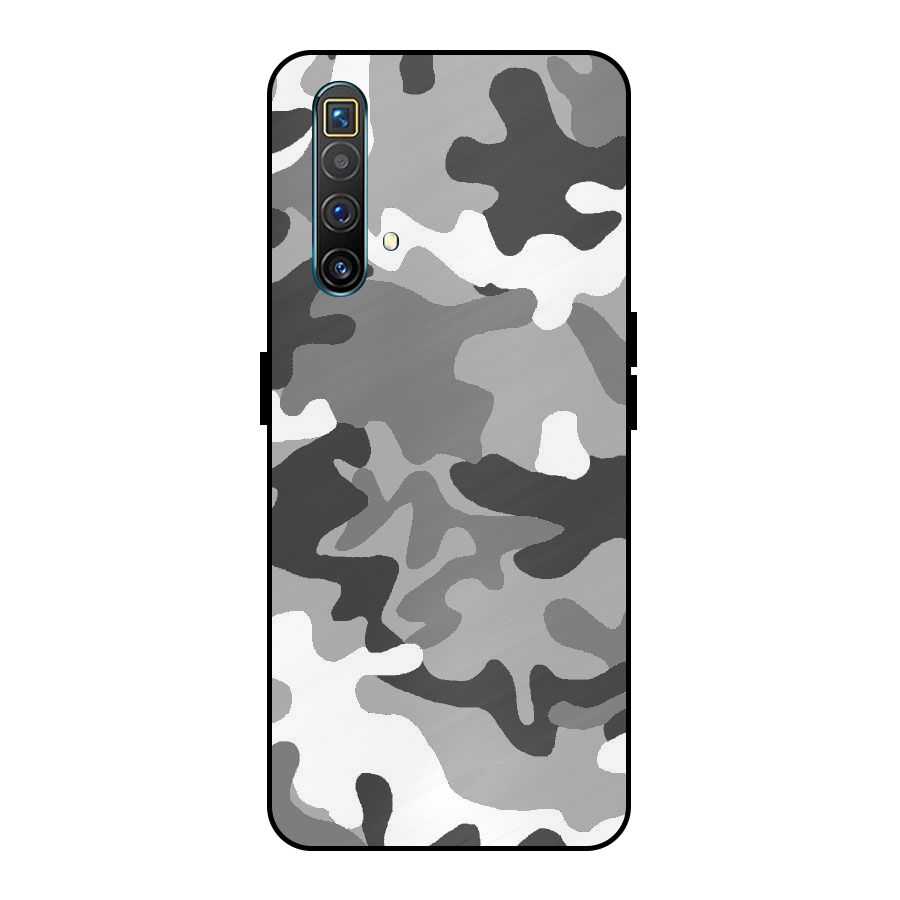 Grey Military Metal Back Case for Realme X3 SuperZoom