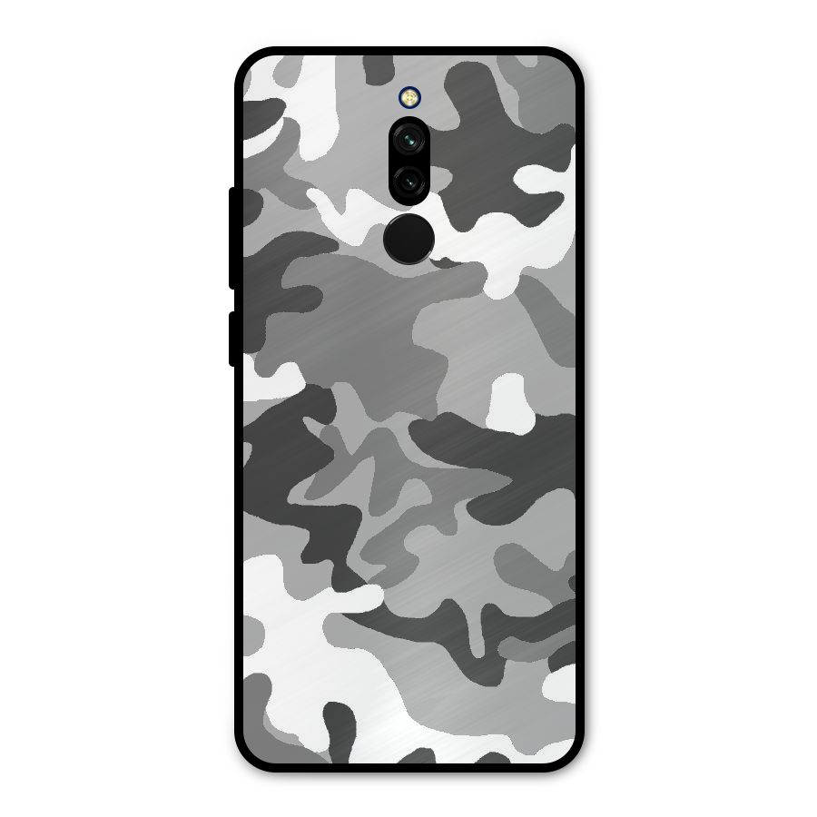 Grey Military Metal Back Case for Redmi 8