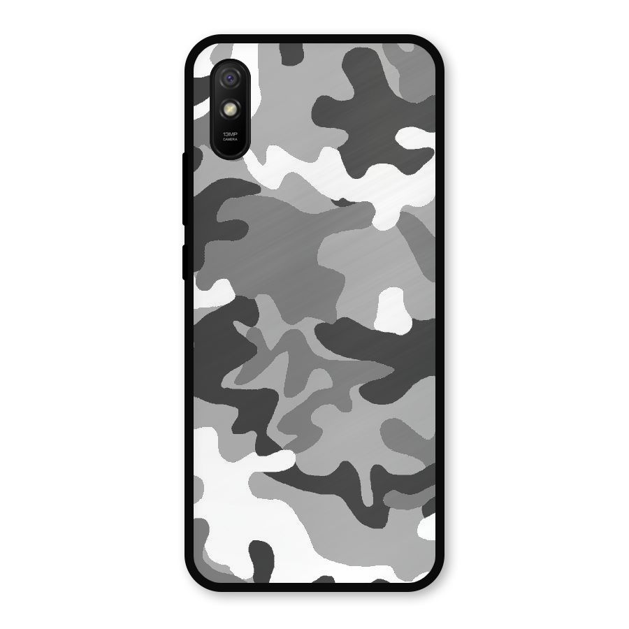 Grey Military Metal Back Case for Redmi 9i