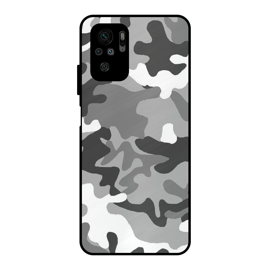 Grey Military Metal Back Case for Redmi Note 10S