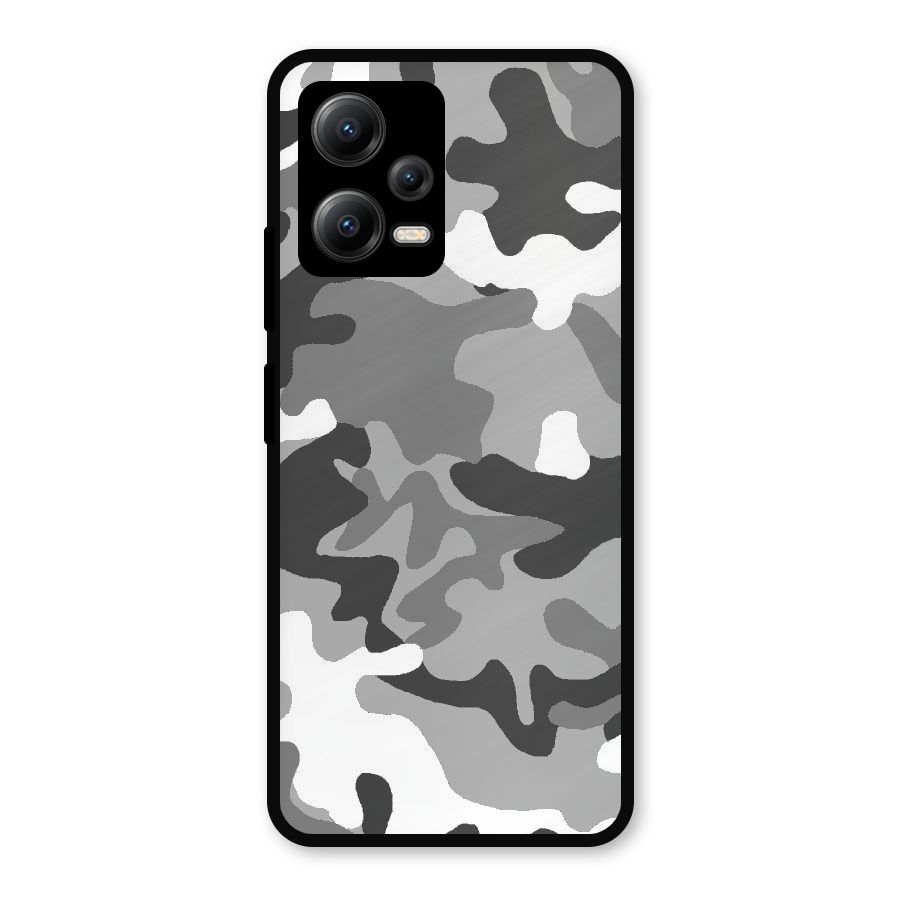 Grey Military Metal Back Case for Redmi Note 12 5G