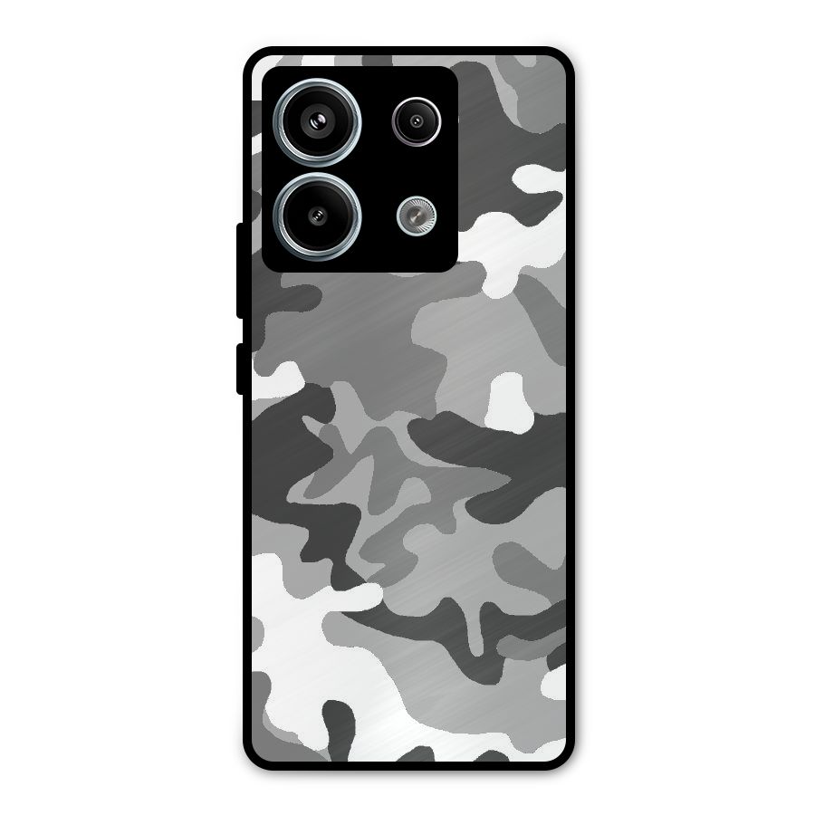 Grey Military Metal Back Case for Redmi Note 13 Pro 5G