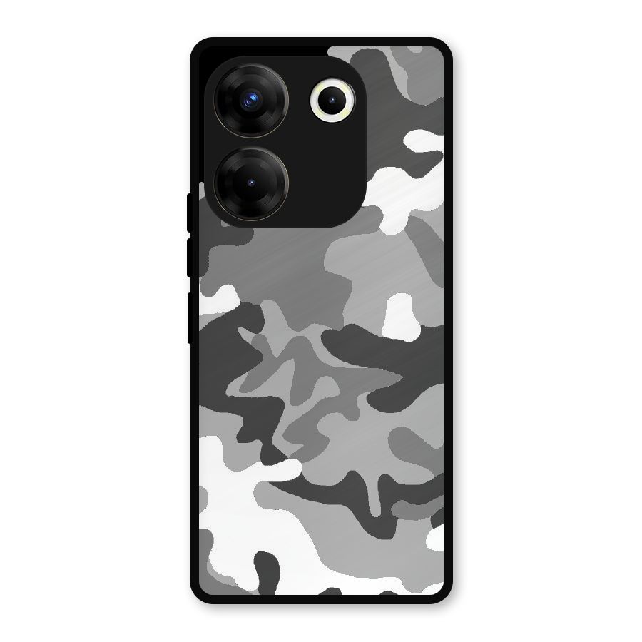 Grey Military Metal Back Case for Tecno Camon 20
