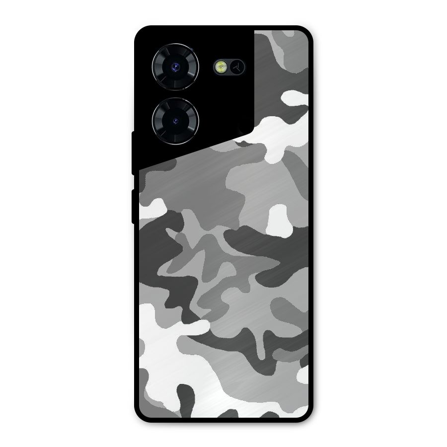 Grey Military Metal Back Case for Tecno Pova 5 Pro 5G