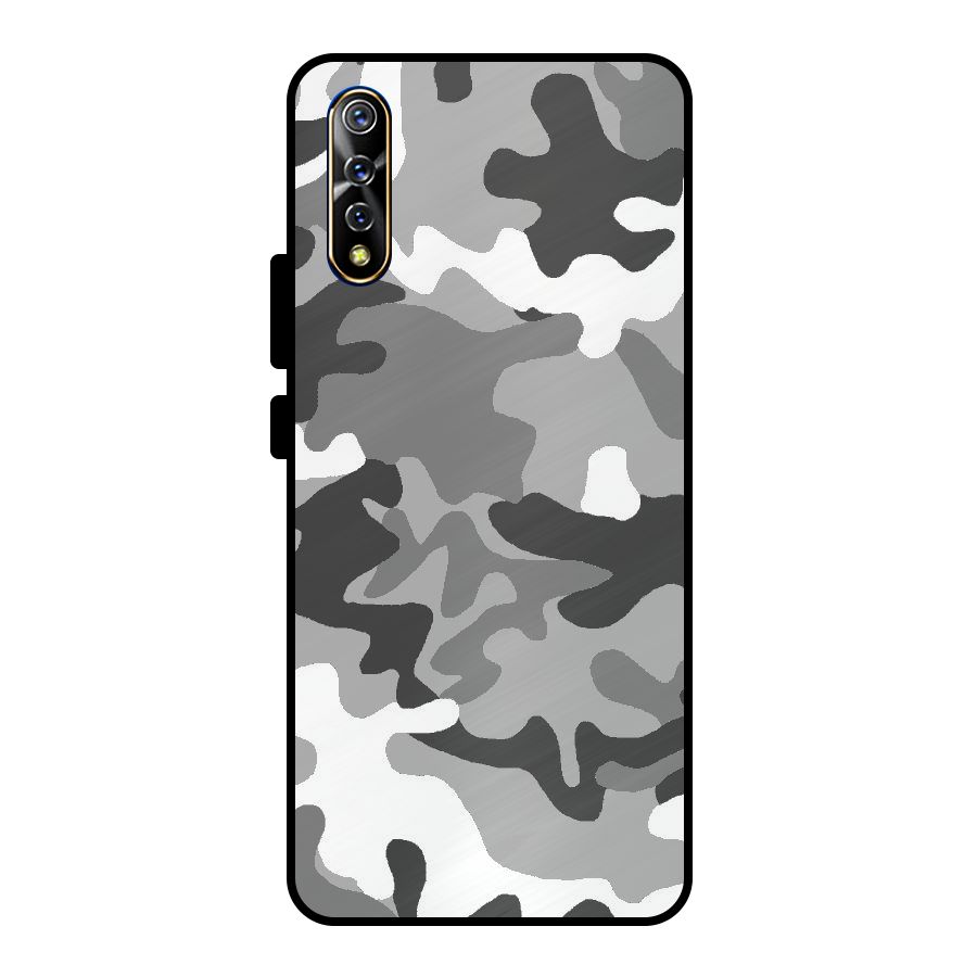 Grey Military Metal Back Case for Vivo S1