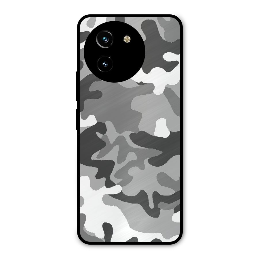 Grey Military Metal Back Case for Vivo T3x