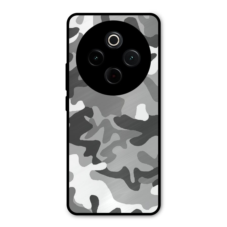 Grey Military Metal Back Case for Vivo T4