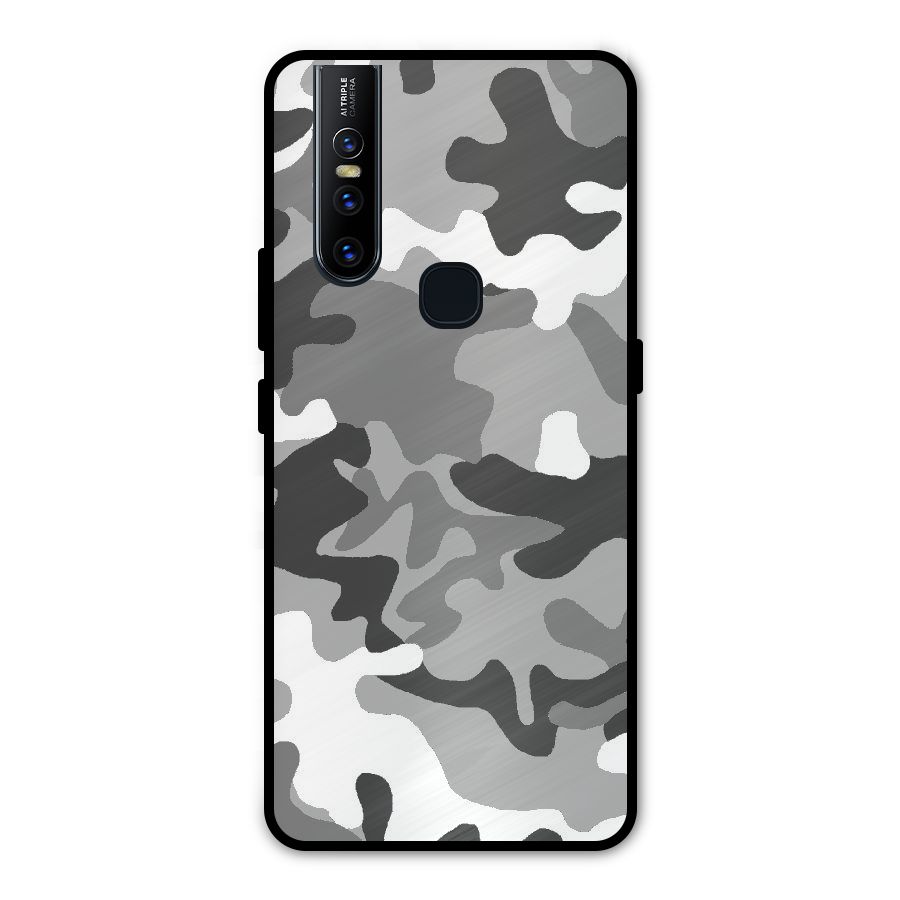 Grey Military Metal Back Case for Vivo V15