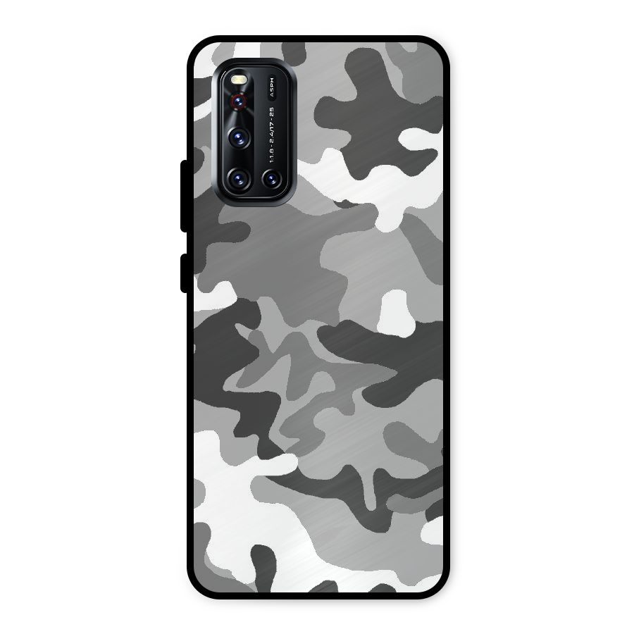 Grey Military Metal Back Case for Vivo V19