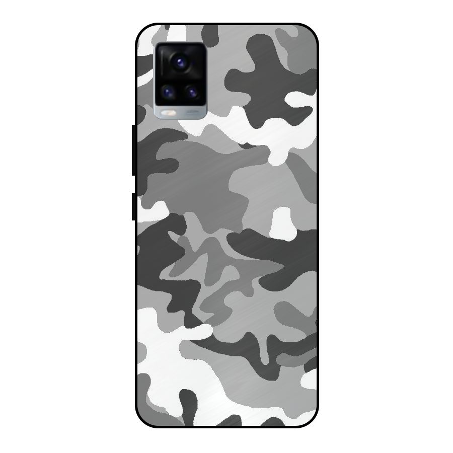 Grey Military Metal Back Case for Vivo V20 2021