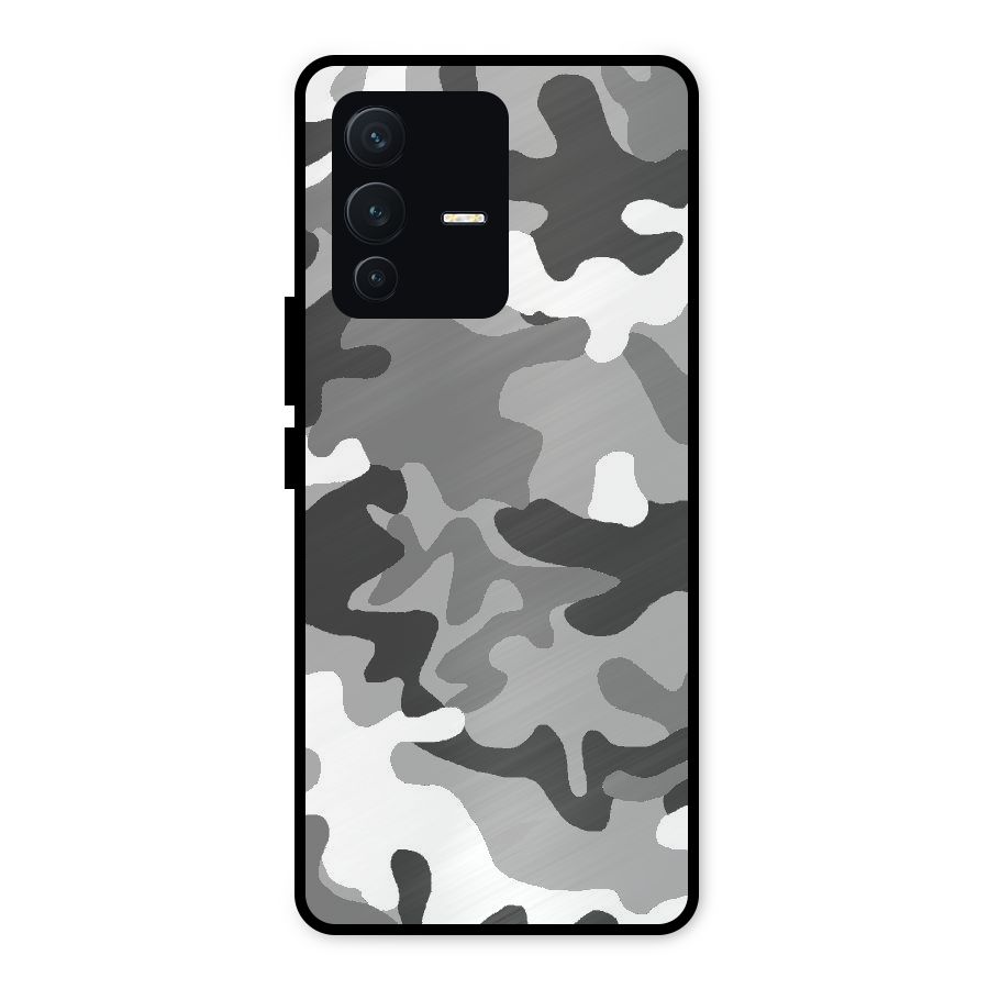 Grey Military Metal Back Case for Vivo V23 5G