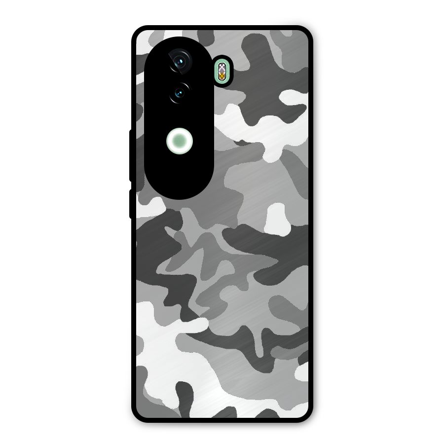Grey Military Metal Back Case for Vivo V40e