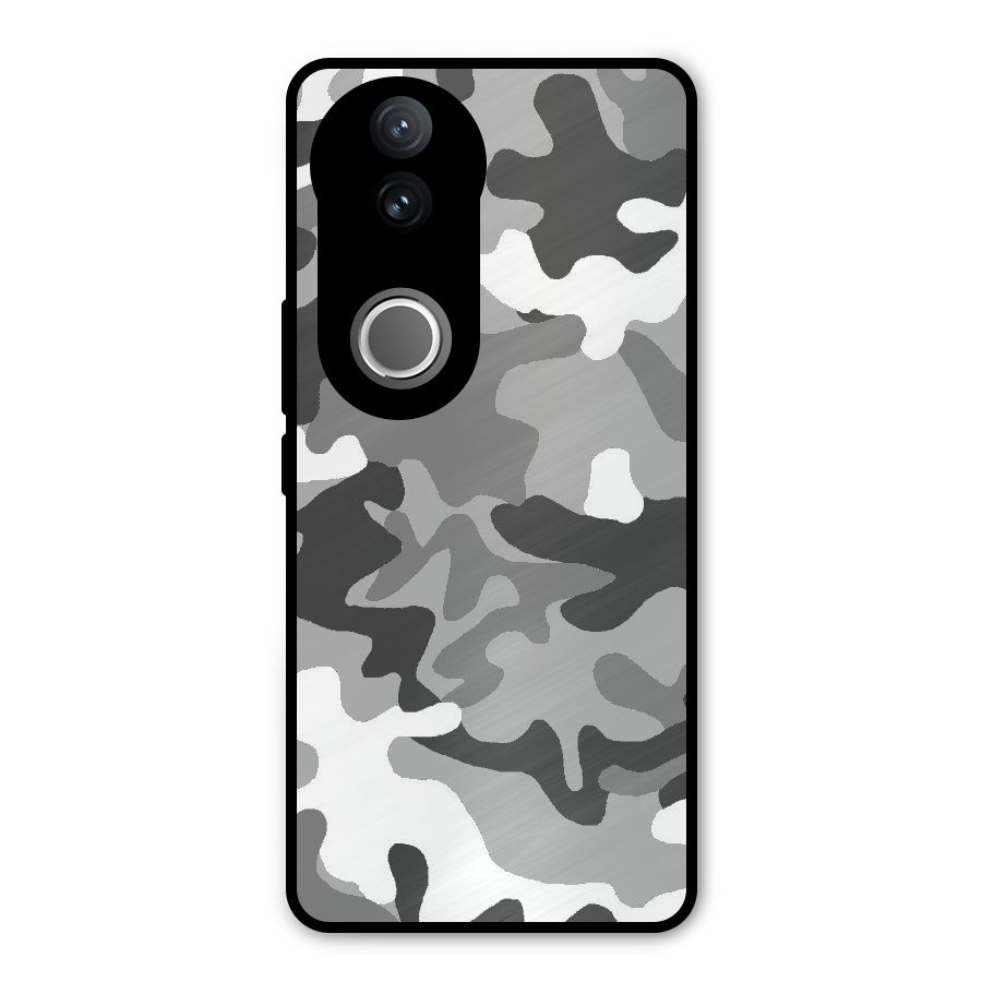 Grey Military Metal Back Case for Vivo V50e