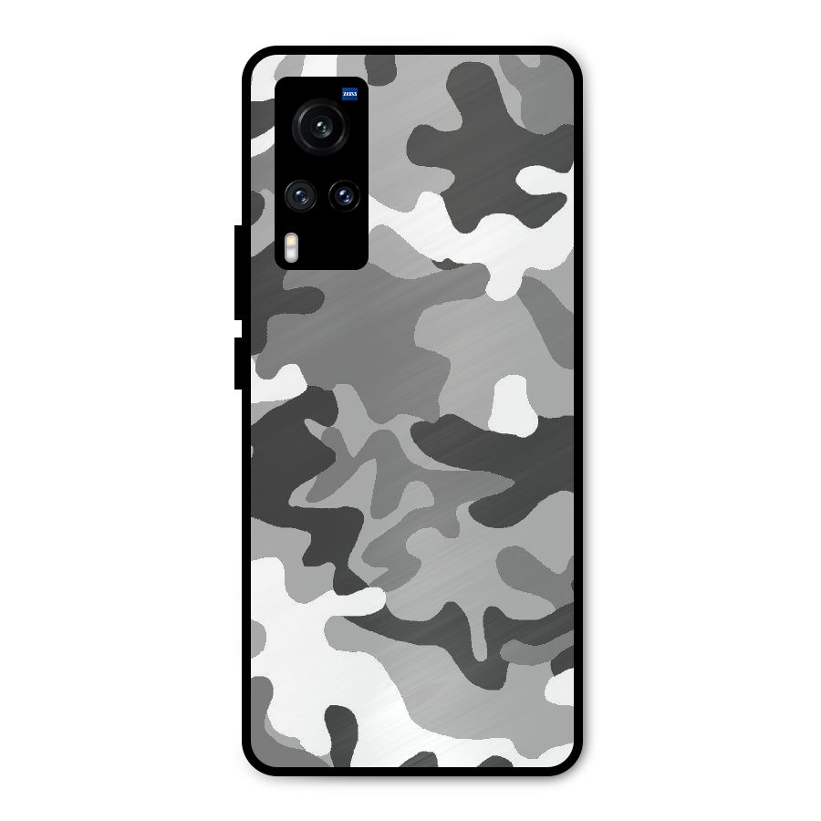 Grey Military Metal Back Case for Vivo X60
