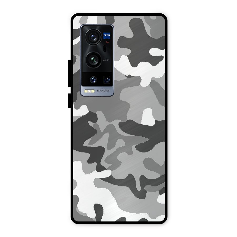 Grey Military Metal Back Case for Vivo X60 Pro Plus