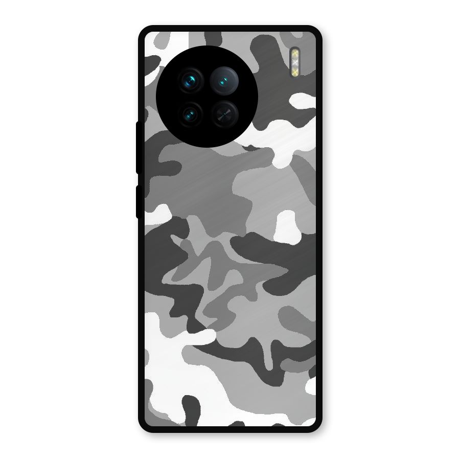 Grey Military Metal Back Case for Vivo X90