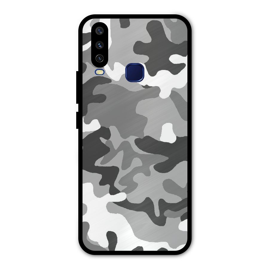 Grey Military Metal Back Case for Vivo Y15