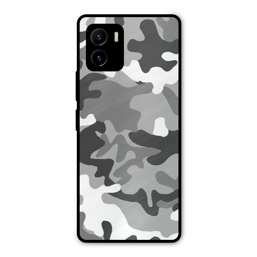 Grey Military Metal Back Case for Vivo Y15s