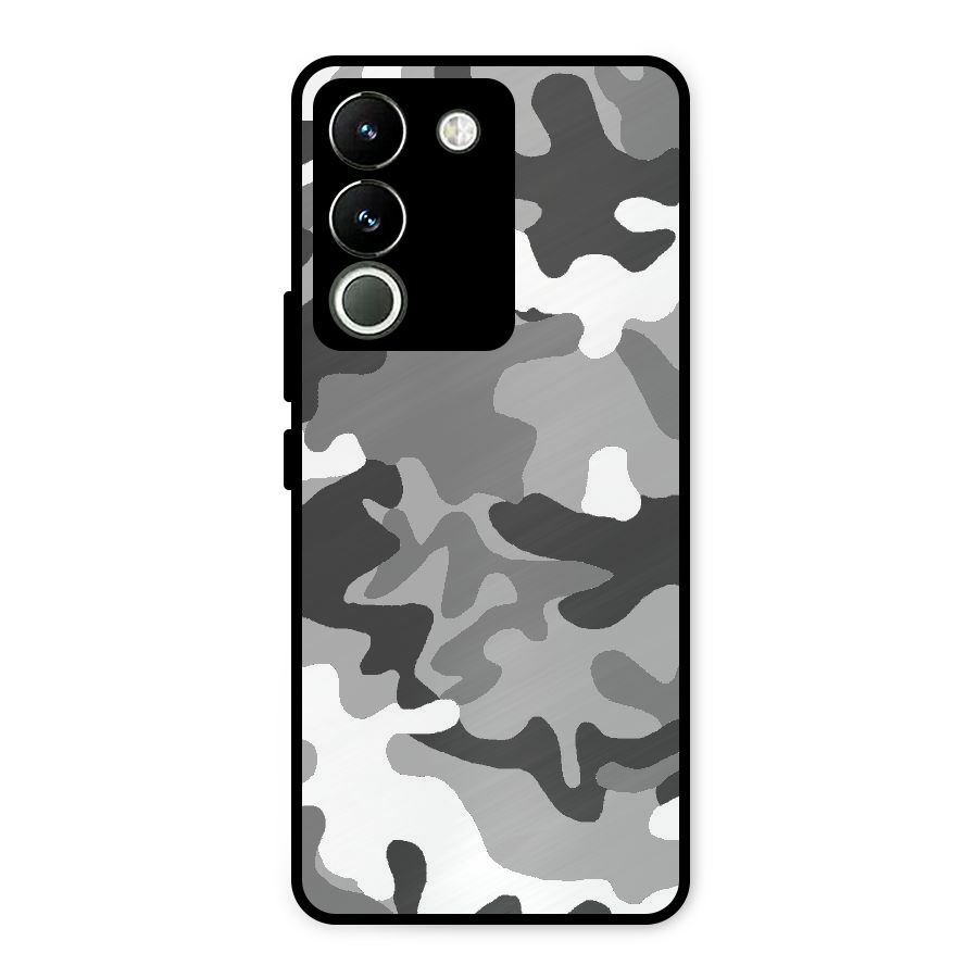 Grey Military Metal Back Case for Vivo Y200