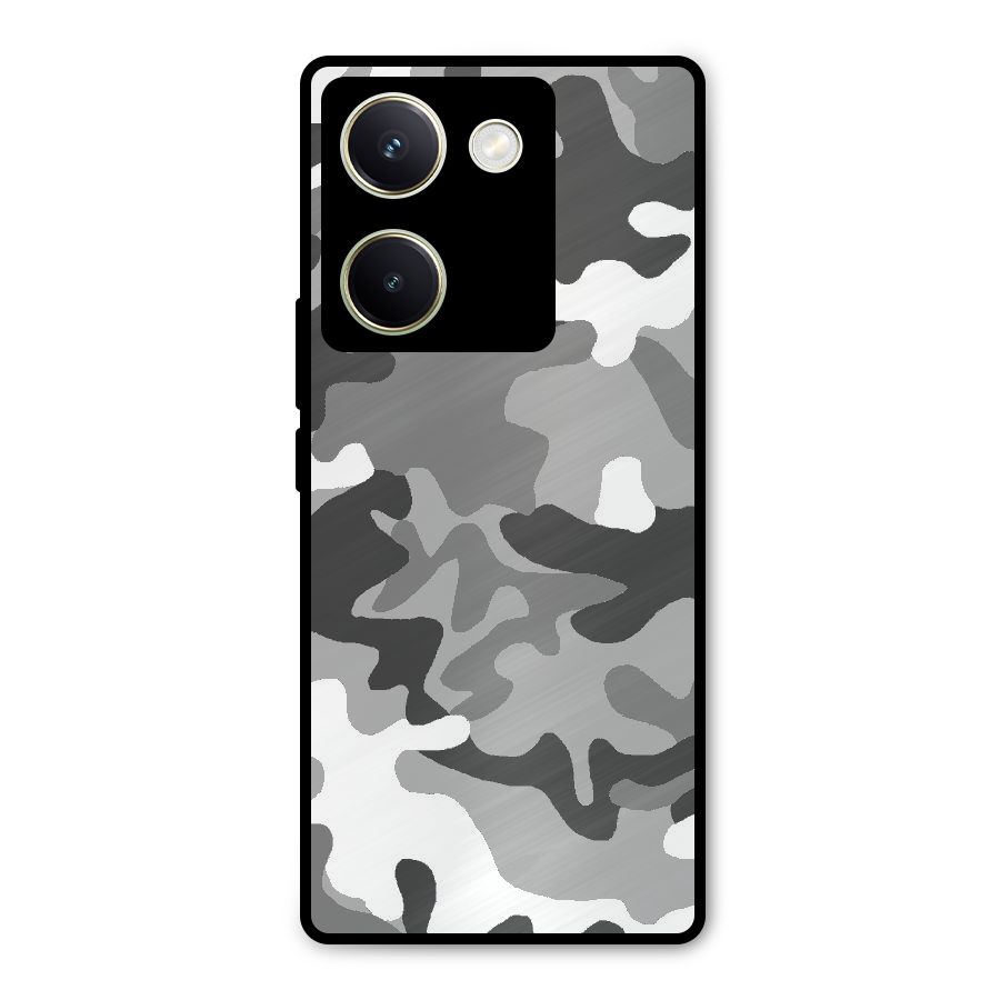 Grey Military Metal Back Case for Vivo Y200 Pro