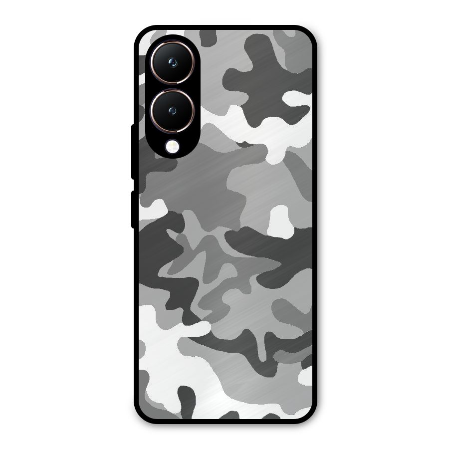Grey Military Metal Back Case for Vivo Y28