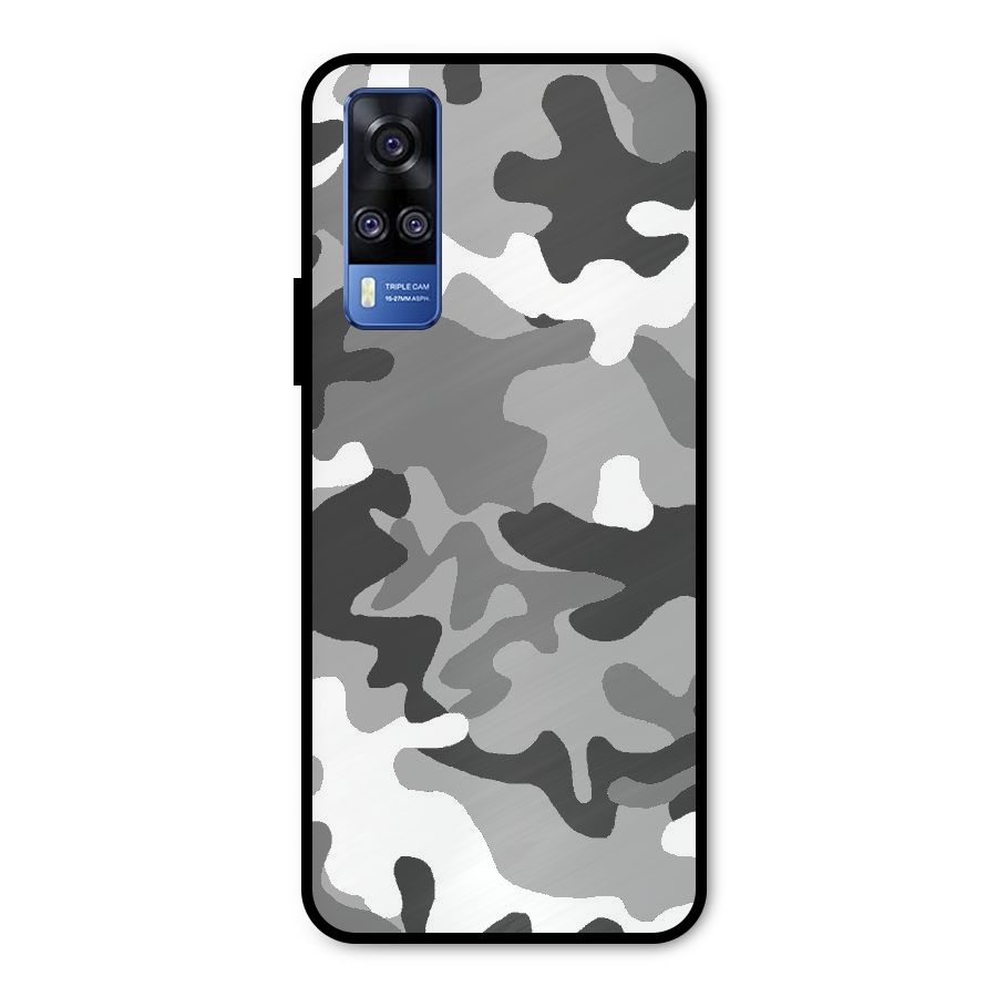 Grey Military Metal Back Case for Vivo Y31