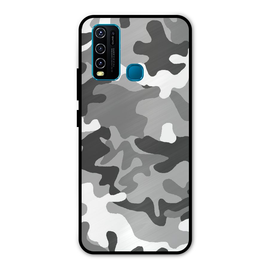 Grey Military Metal Back Case for Vivo Y50