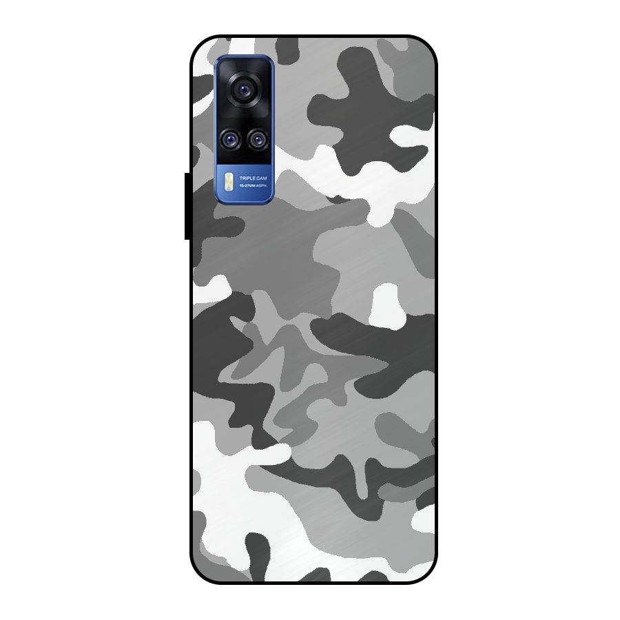Grey Military Metal Back Case for Vivo Y51