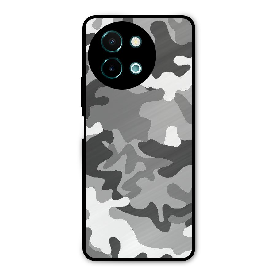 Grey Military Metal Back Case for Vivo Y58