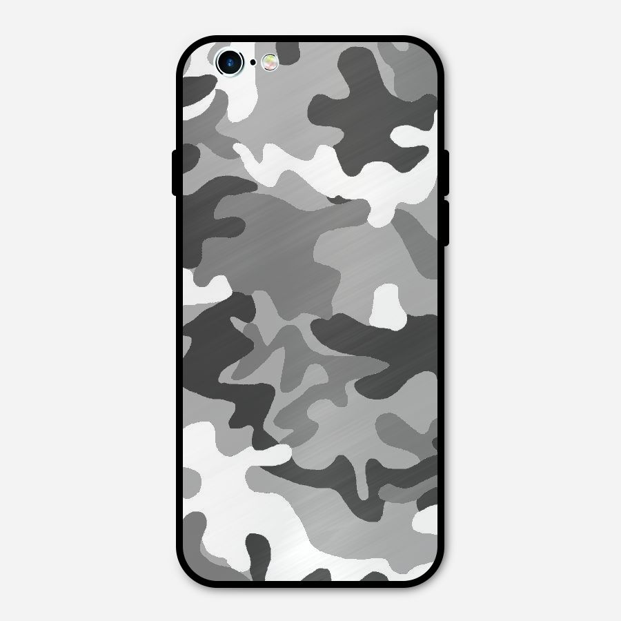 Grey Military Metal Back Case for iPhone 6 6s