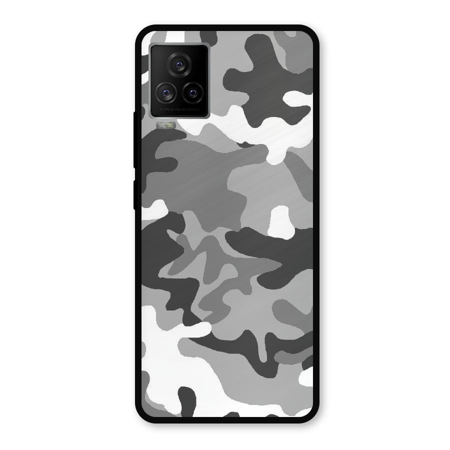 Grey Military Metal Back Case for iQOO 7 Legend 5G