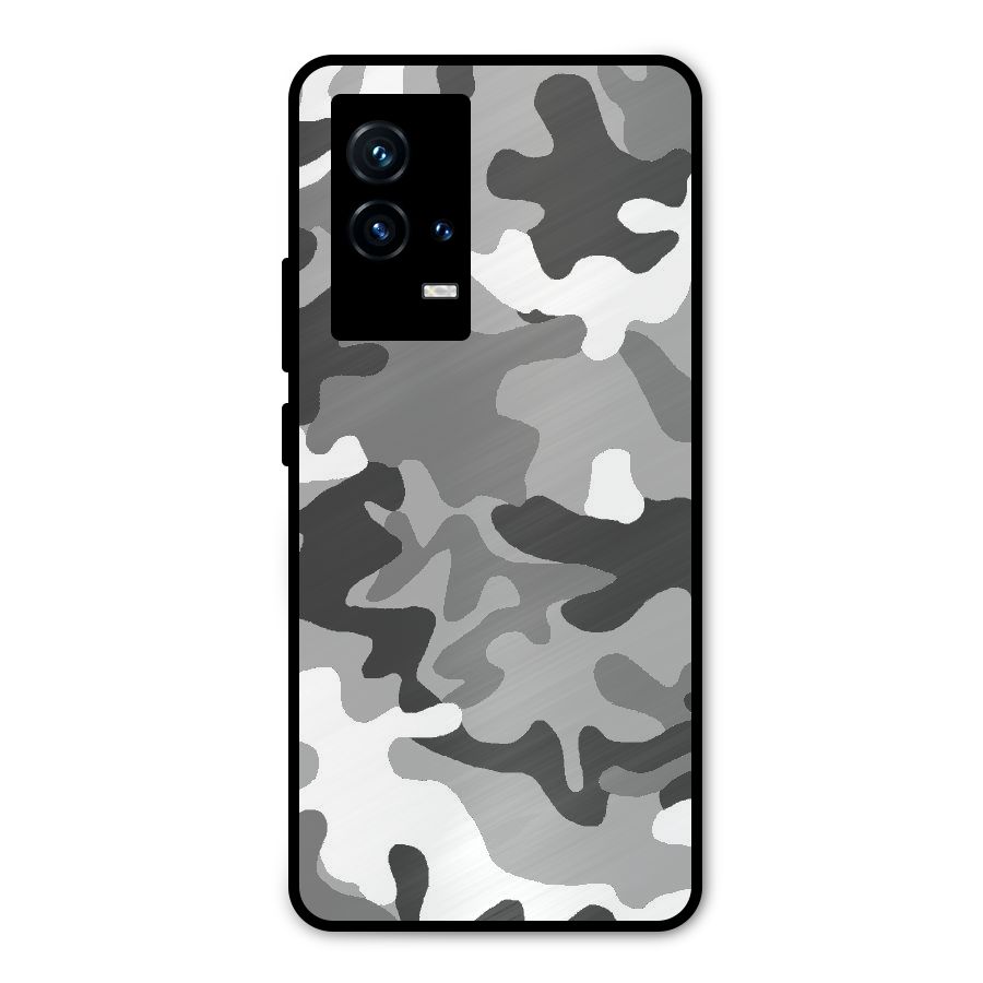 Grey Military Metal Back Case for iQOO 9 5G