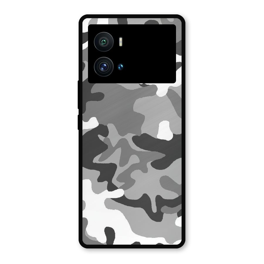 Grey Military Metal Back Case for iQOO 9 Pro