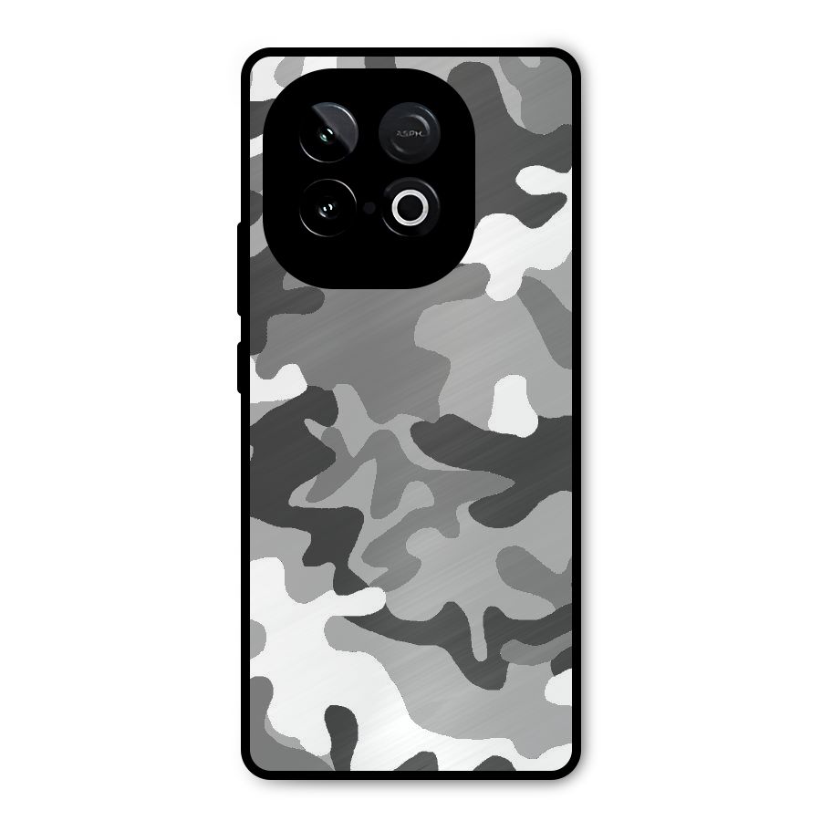 Grey Military Metal Back Case for iQOO Neo 10