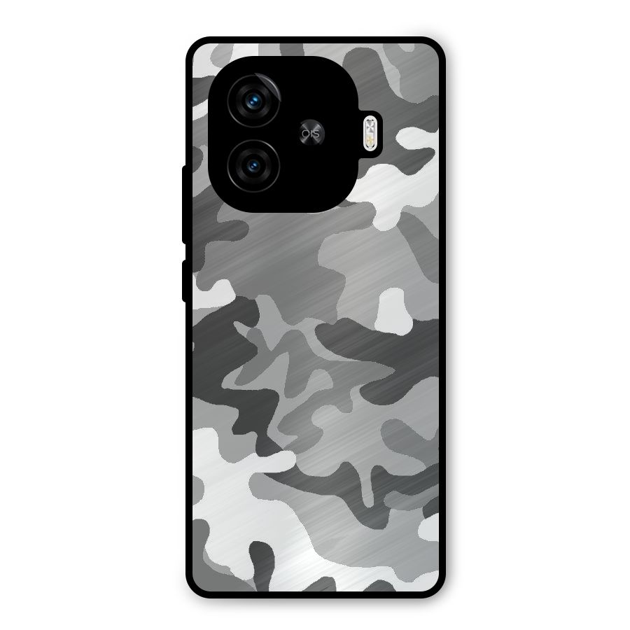 Grey Military Metal Back Case for iQOO Neo 10R