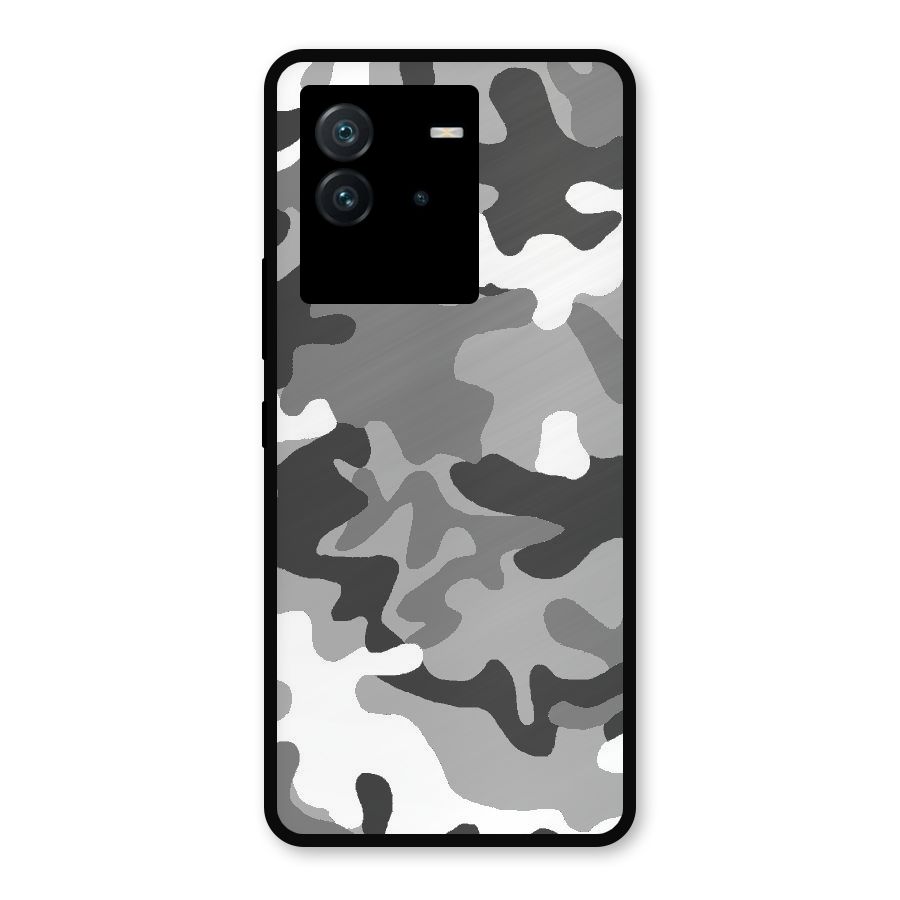 Grey Military Metal Back Case for iQOO Neo 6 5G