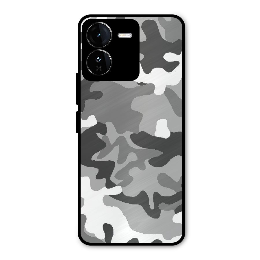 Grey Military Metal Back Case for iQOO Z9