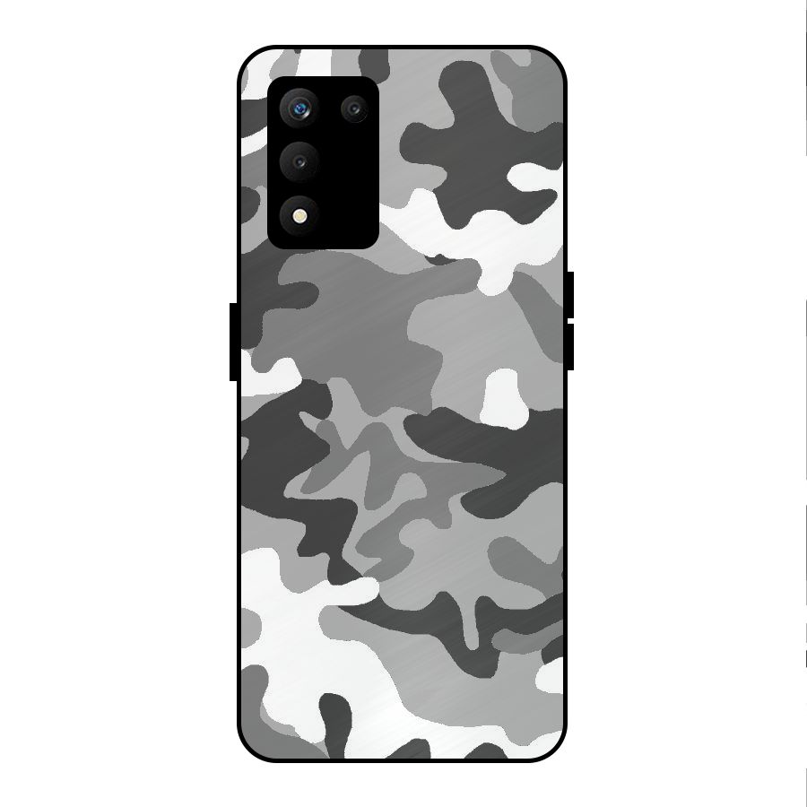 Grey Military Metal Back Case for realme 9 5G SE