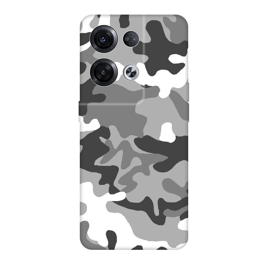 Grey Military Original Polycarbonate Back Case for Oppo Reno8 Pro 5G