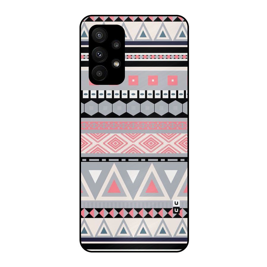 Grey Pink Pattern Metal Back Case for Galaxy A23