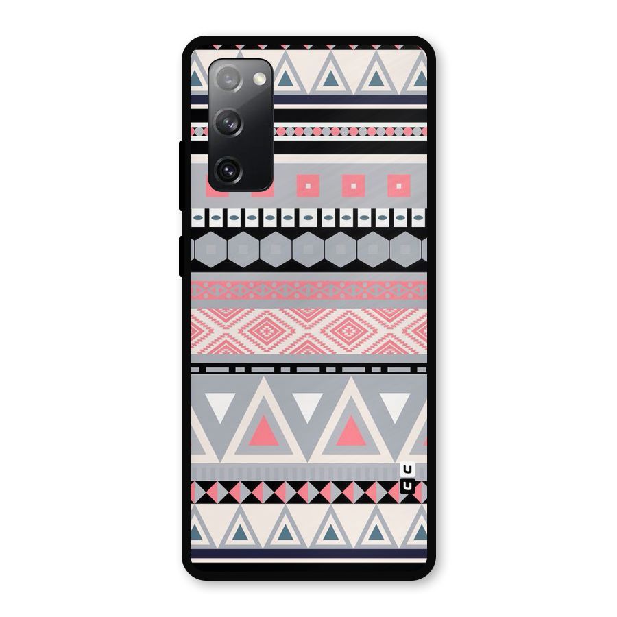 Grey Pink Pattern Metal Back Case for Galaxy S20 FE