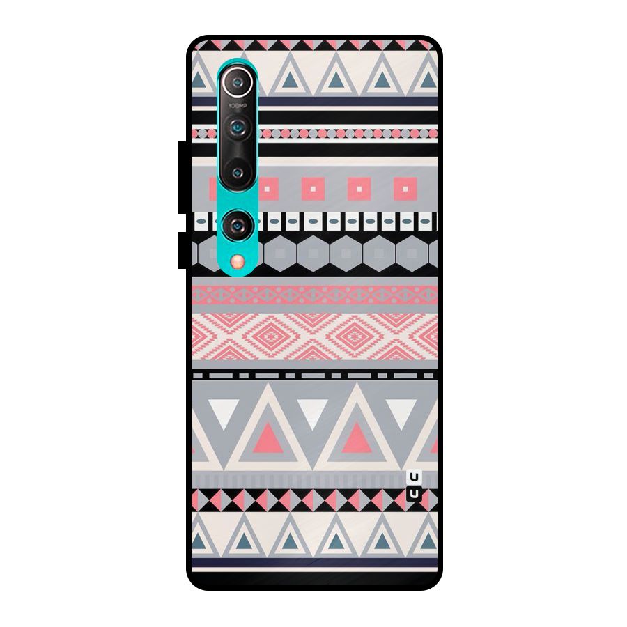 Grey Pink Pattern Metal Back Case for Mi 10