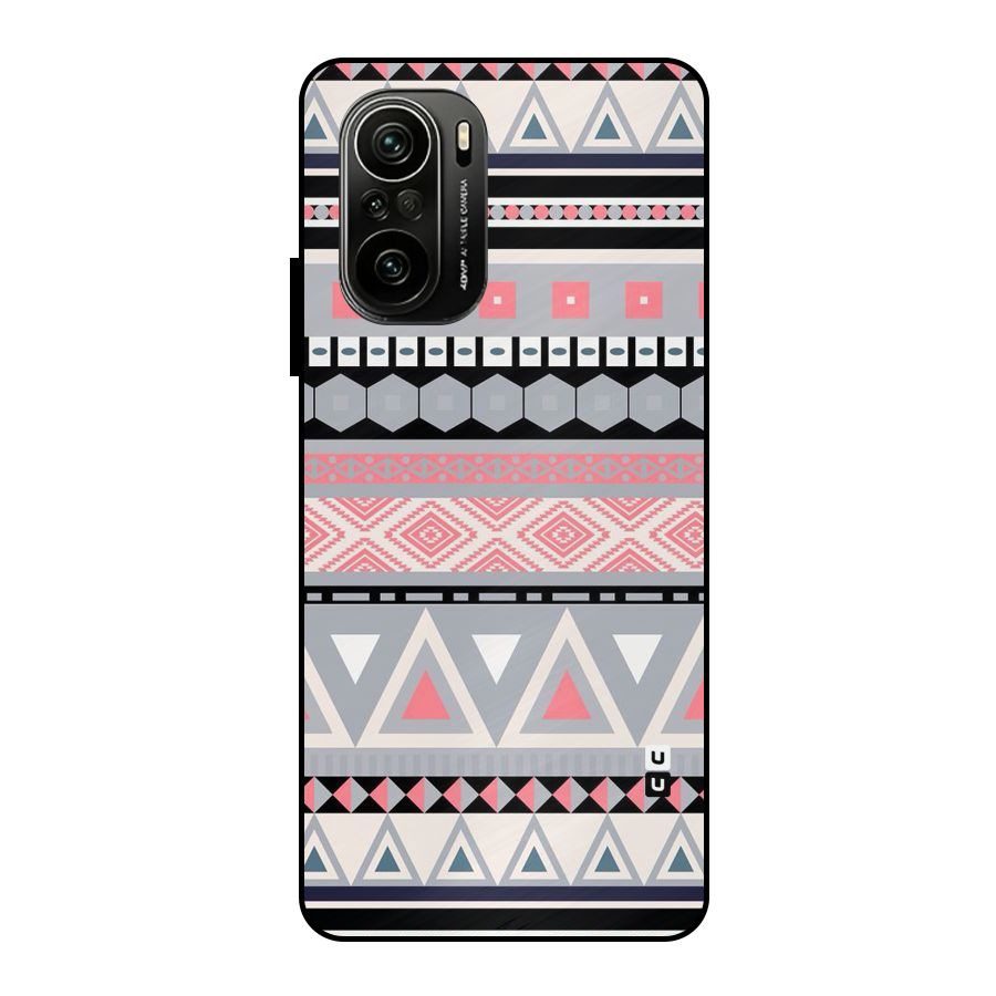 Grey Pink Pattern Metal Back Case for Mi 11x