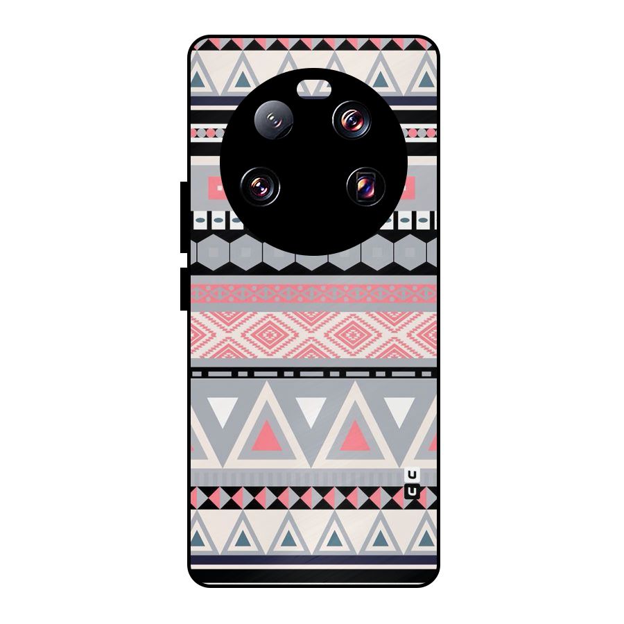 Grey Pink Pattern Metal Back Case for Xiaomi 13 Ultra