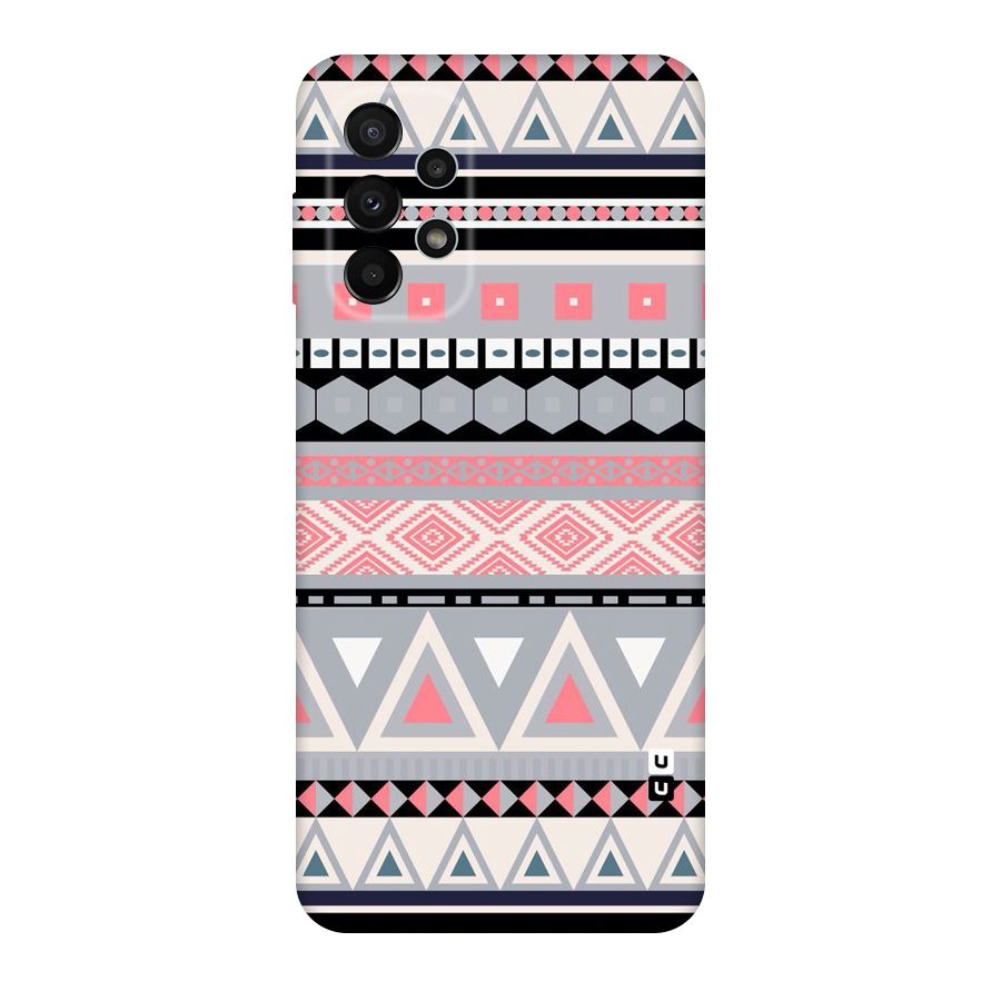Grey Pink Pattern Original Polycarbonate Back Case for Galaxy A23