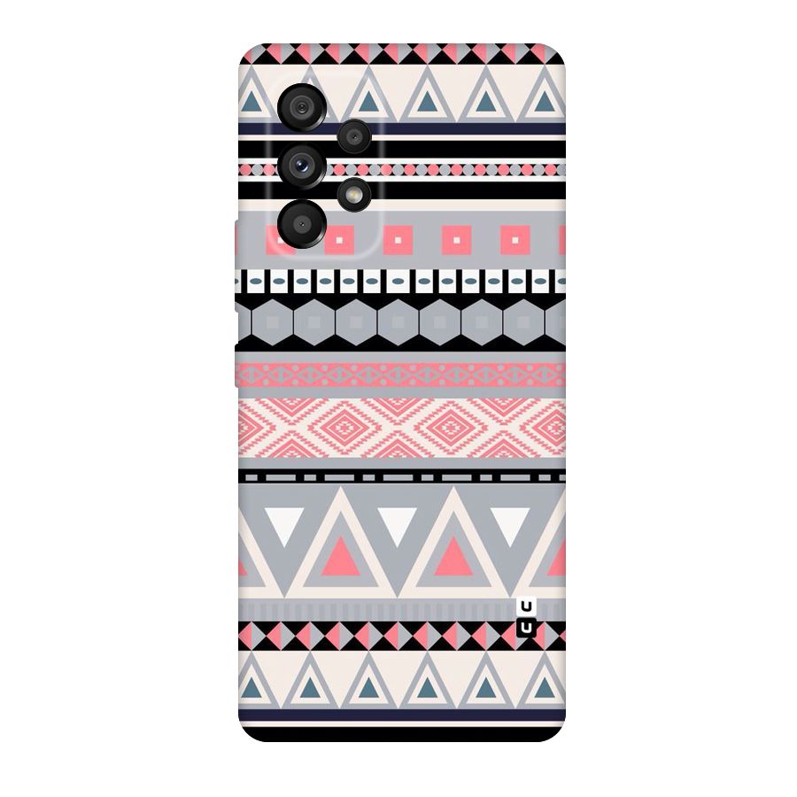 Grey Pink Pattern Original Polycarbonate Back Case for Galaxy A53 5G