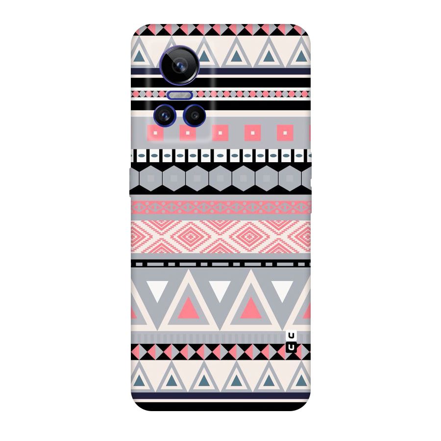 Grey Pink Pattern Original Polycarbonate Back Case for Realme GT Neo 3